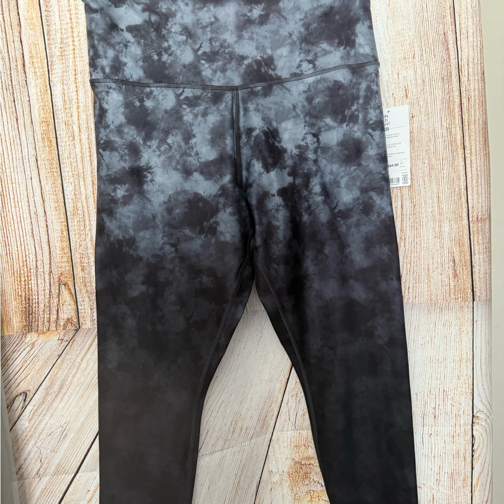 Athleta Black Tie-Dye Leggings